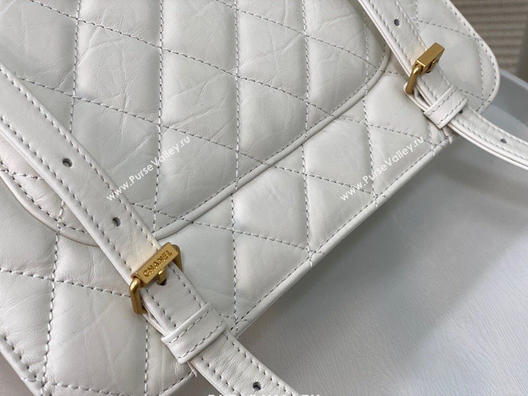 Chanel Calfskin Message Backpack AS3931 White 2023 Top (SM-23112825)