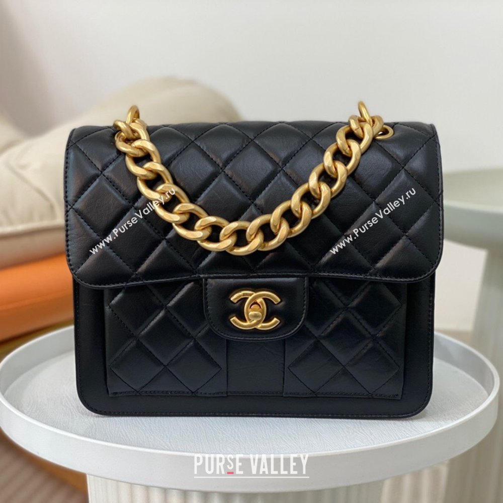 Chanel Calfskin Message Backpack AS3931 Black 2023 Top (SM-23112826)