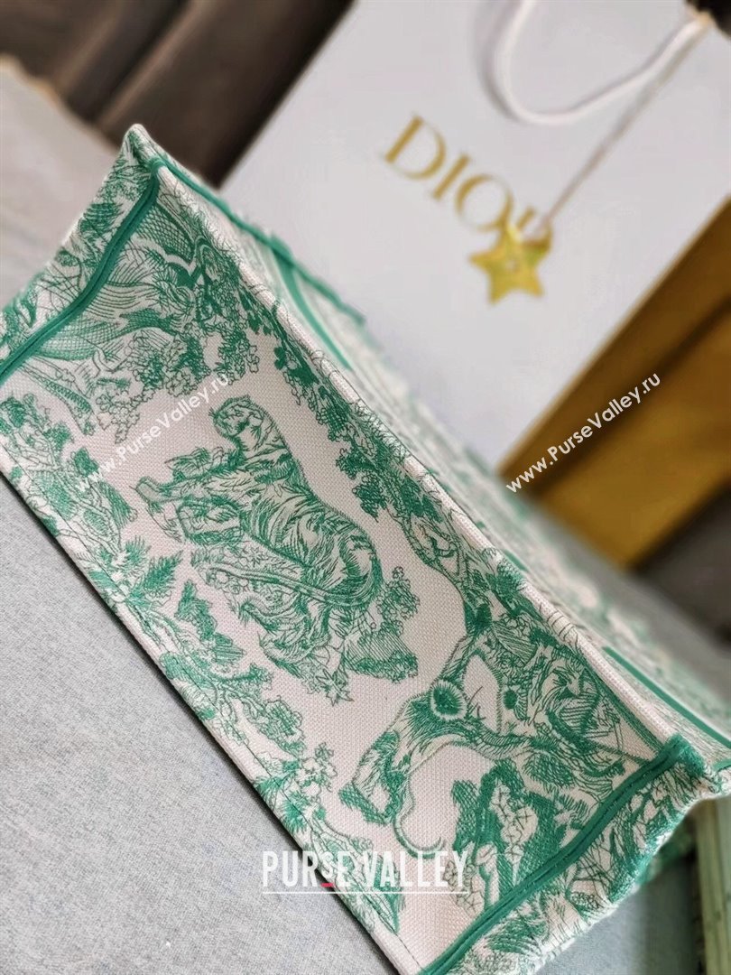 Dior Large Book Tote Bag Bag in Aquamarina Toile de Jouy Embroidery 2024 (DMZ-24062822)