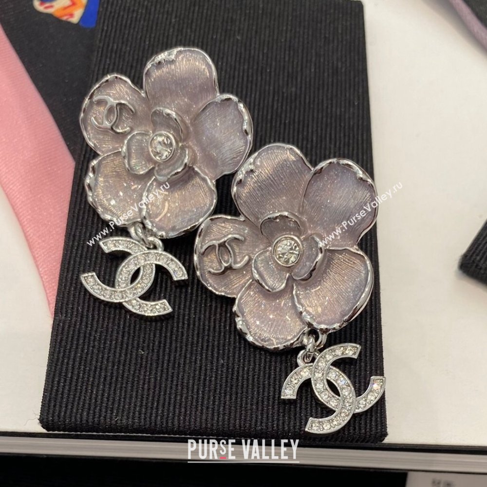 Chanel Camellia Earrings CH101057 Silver 2024 (YF-24101057)