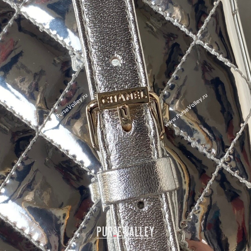 Chanel Backpack Star Coin Purse in Mirror Calfskin and Metallic Calfskin AS4649 Silver 2023 (JY-23112827)