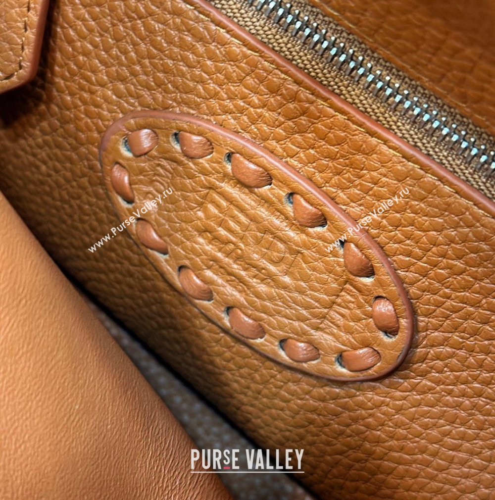 Fendi Peekaboo Mini Bag with Hand-sewn Topstitches 8615 Brown 2024 Top (CL-24031503)