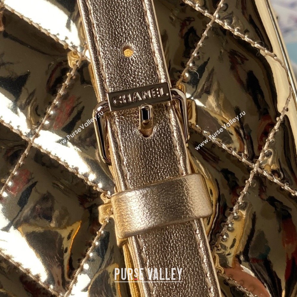 Chanel Backpack Star Coin Purse in Mirror Calfskin and Metallic Calfskin AS4649 Gold 2023 (JY-23112828)