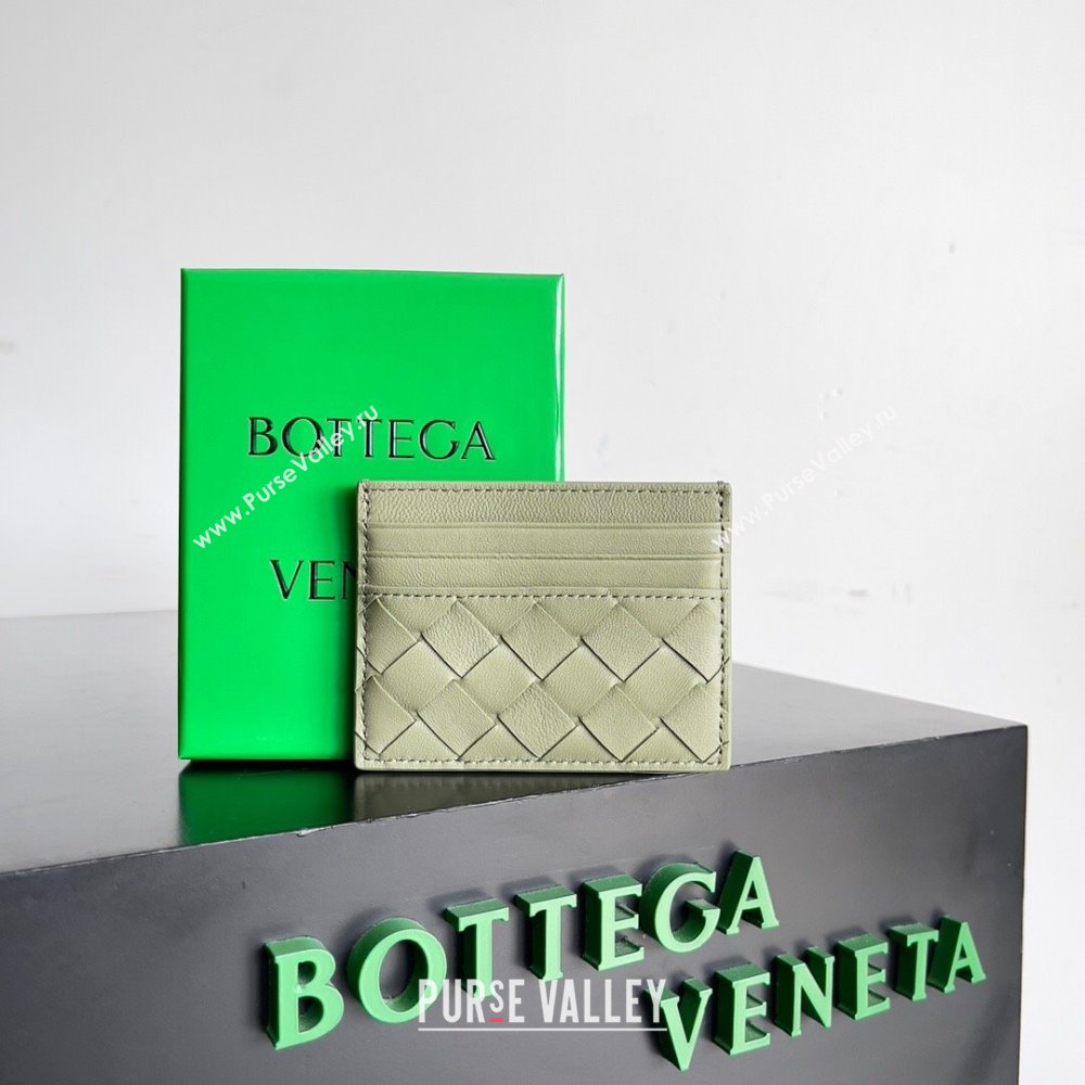 Bottega Veneta Intrecciato Credit Card Case 749449 Travertine Green 2024 (MS-24012312)