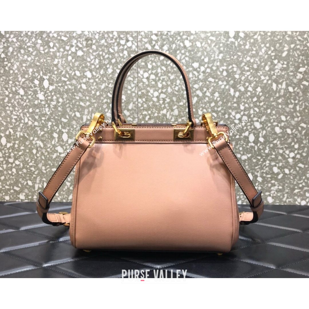 Valentino Medium Alcove Handbag in Grainy Calfskin Apricot 2021 0041  (LKF-21080460)