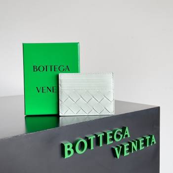 Bottega Veneta Intrecciato Credit Card Case 749449 Glacier Green 2024 (MS-24012311)