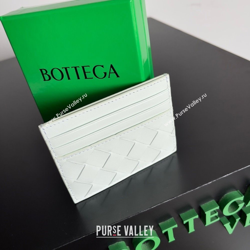 Bottega Veneta Intrecciato Credit Card Case 749449 Glacier Green 2024 (MS-24012311)