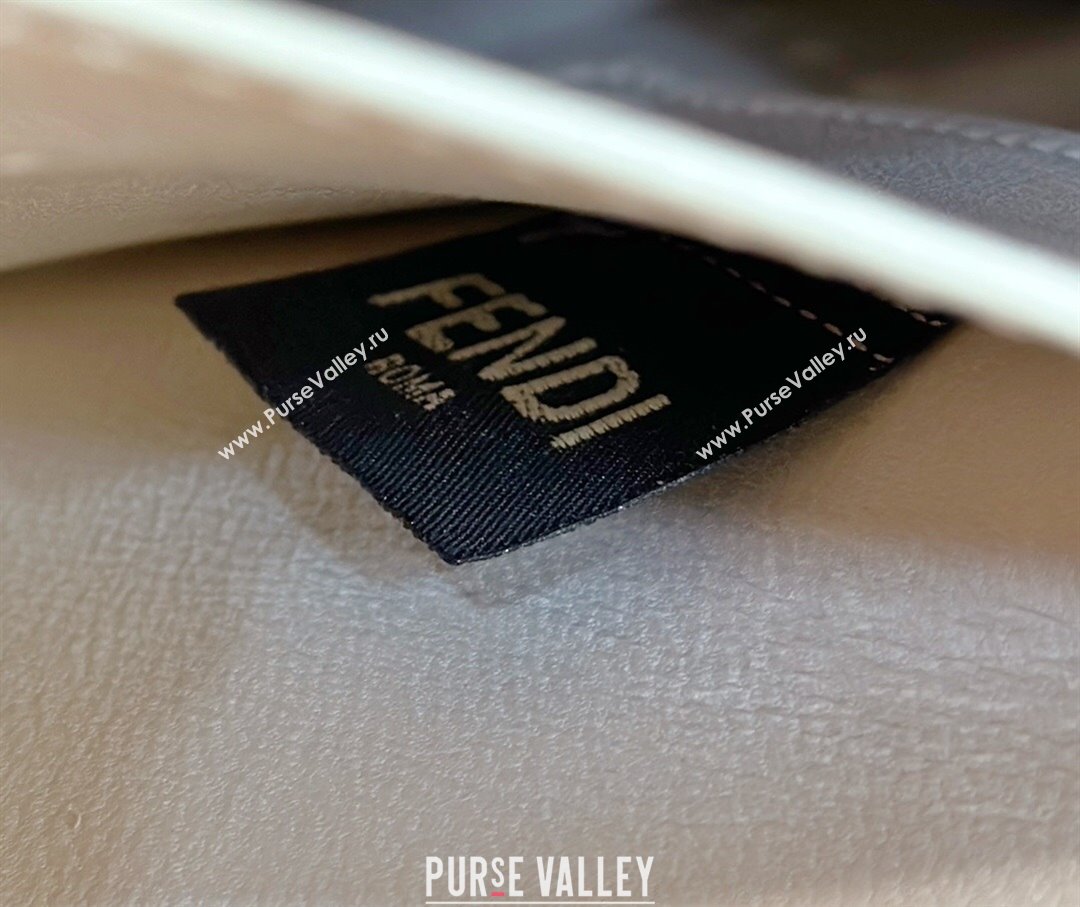 Fendi Peekaboo ISeeU Small Bag in Beige Interlaced Leather 80138M 2024 Top (CL-24031512)