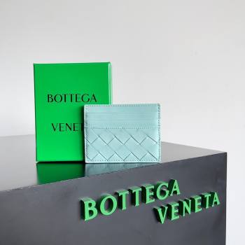 Bottega Veneta Intrecciato Credit Card Case 749449 Light Blue 2024 (MS-24012314)