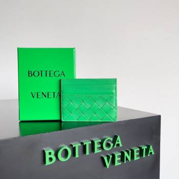 Bottega Veneta Intrecciato Credit Card Case 749449 Parakeet Green 2024 (MS-24012317)