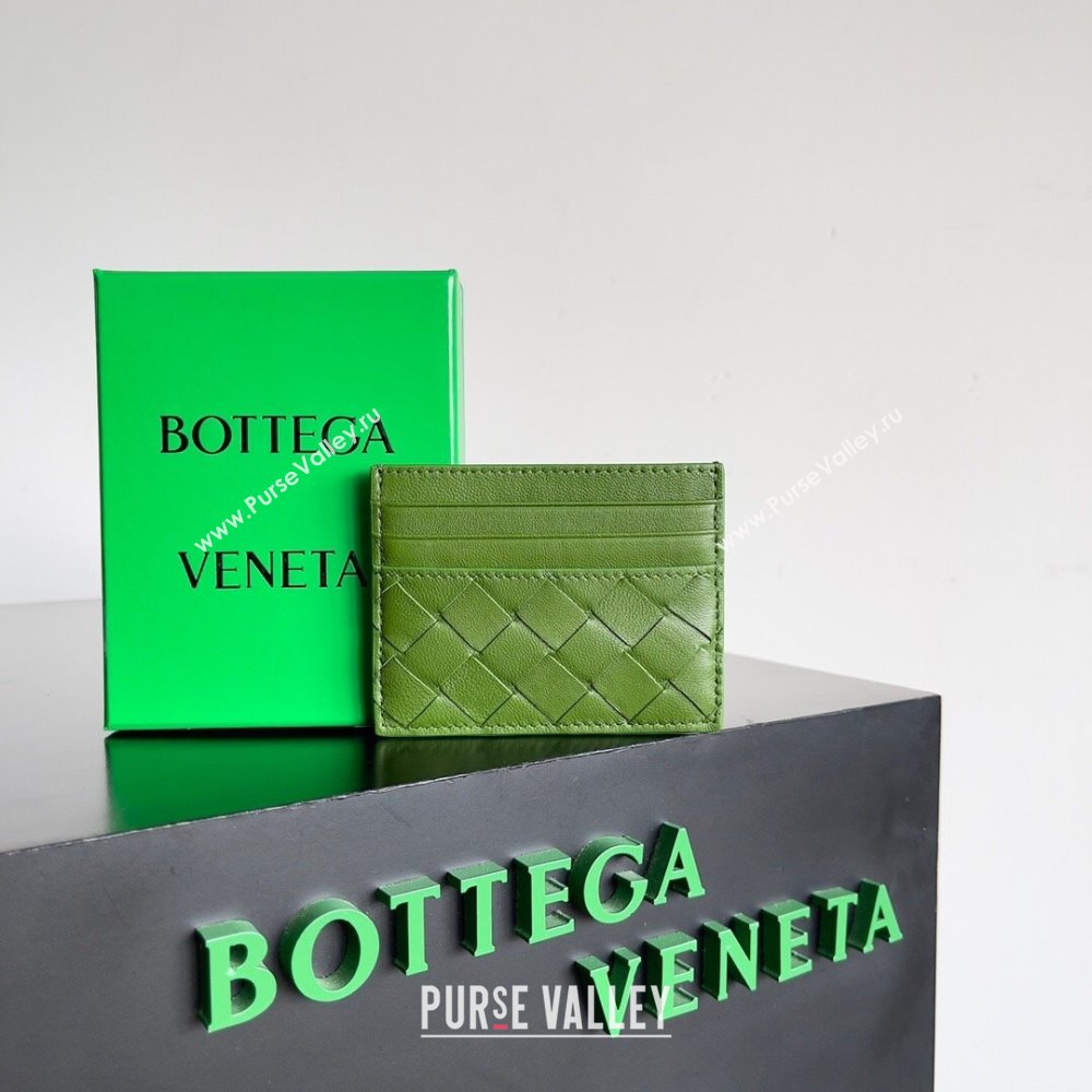 Bottega Veneta Intrecciato Credit Card Case 749449 Green 02 2024 (MS-24012319)