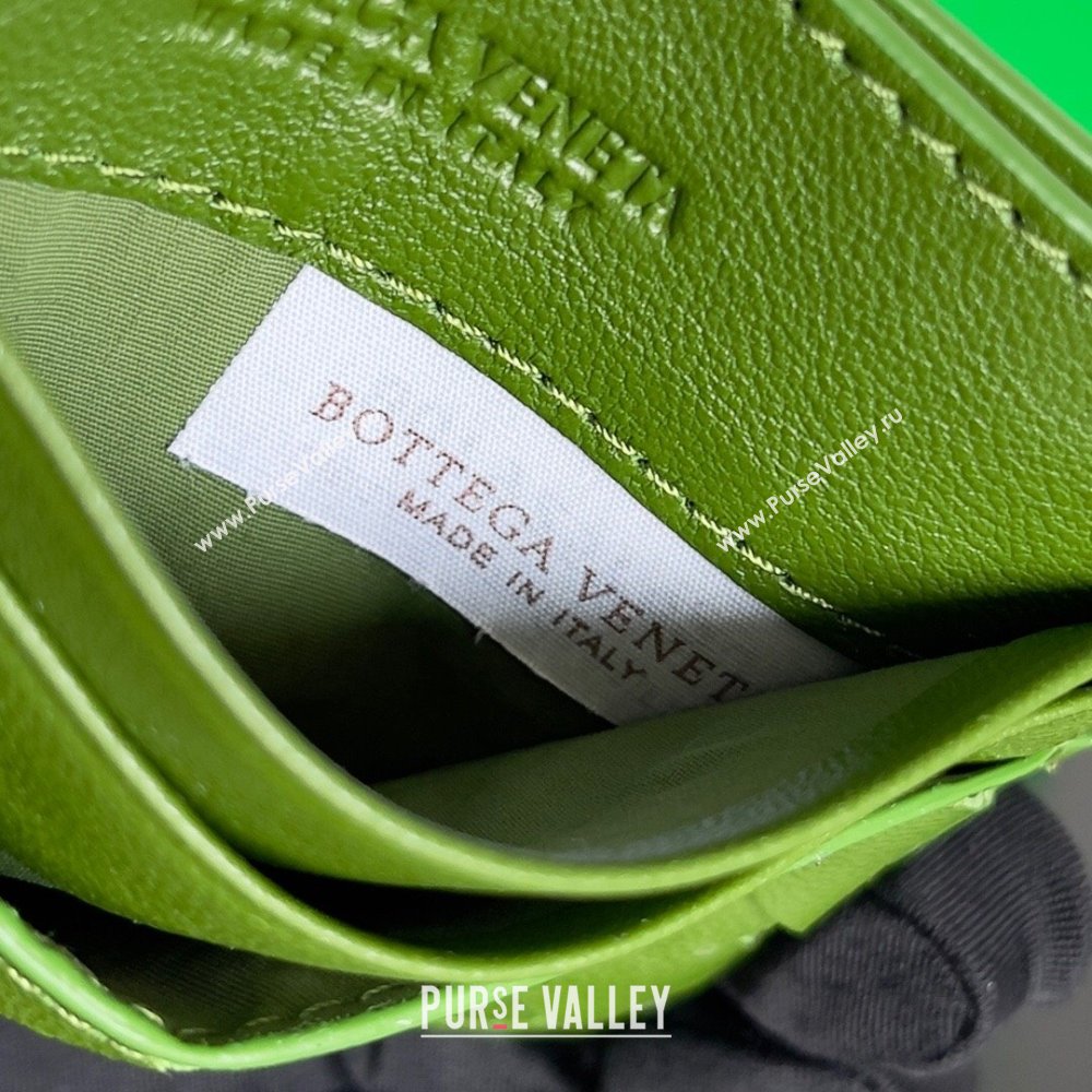 Bottega Veneta Intrecciato Credit Card Case 749449 Green 02 2024 (MS-24012319)