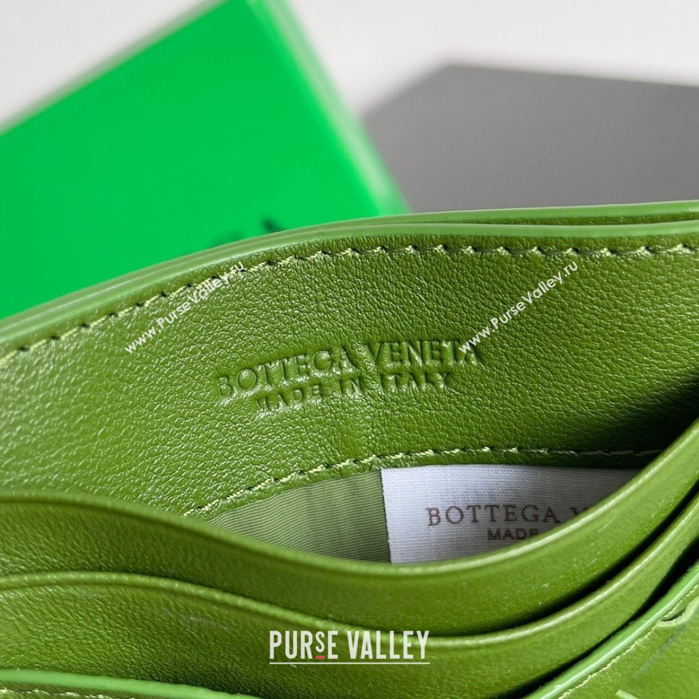 Bottega Veneta Intrecciato Credit Card Case 749449 Green 02 2024 (MS-24012319)