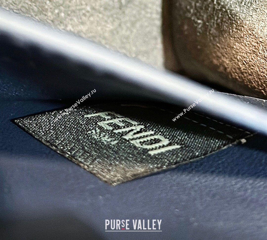 Fendi Peekaboo ISeeU Petite Bag in Blue Interlaced Leather 80138S 2024 Top (CL-24031506)