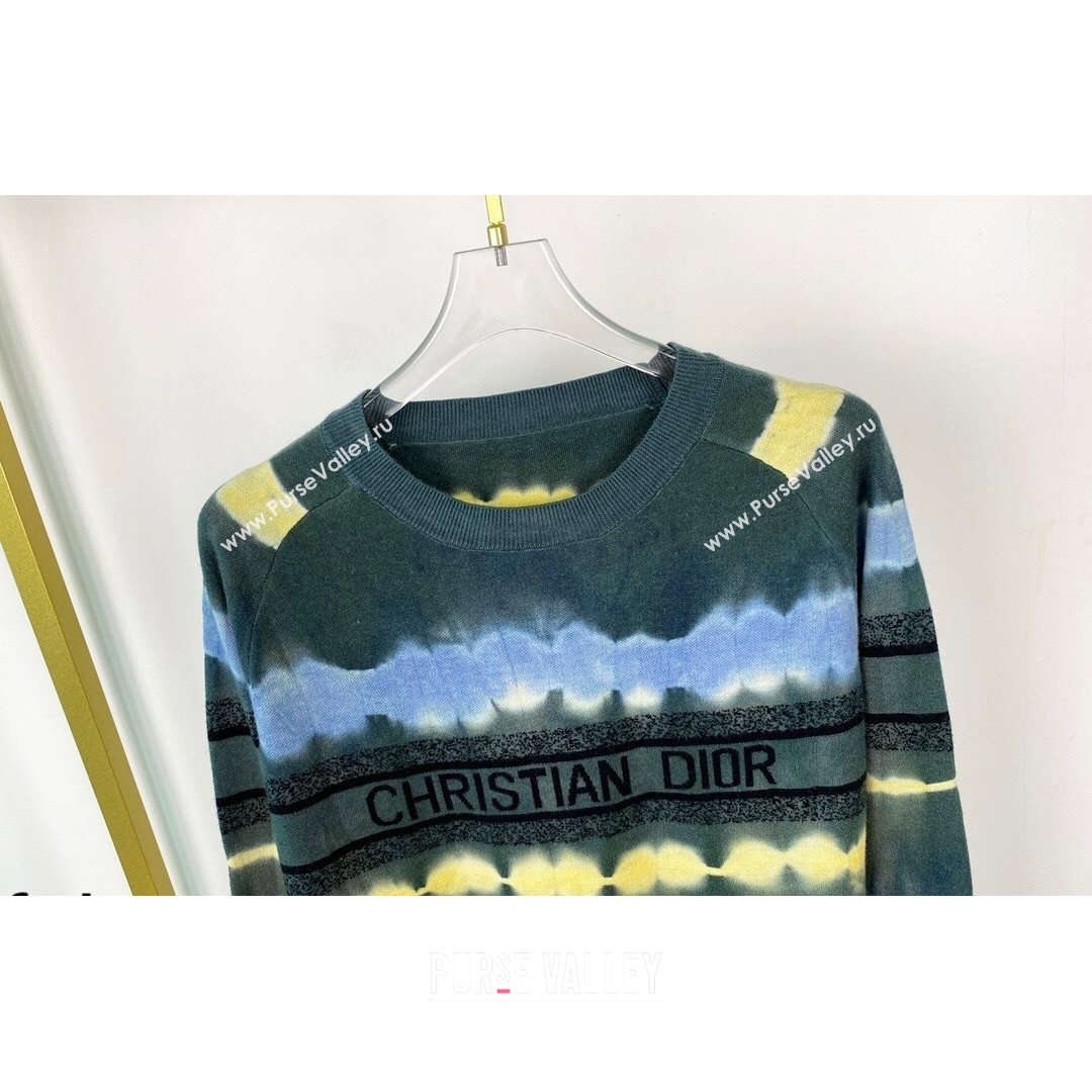 Dior Gradual Print Sweater Green/Red 2021 (Q-21082608)