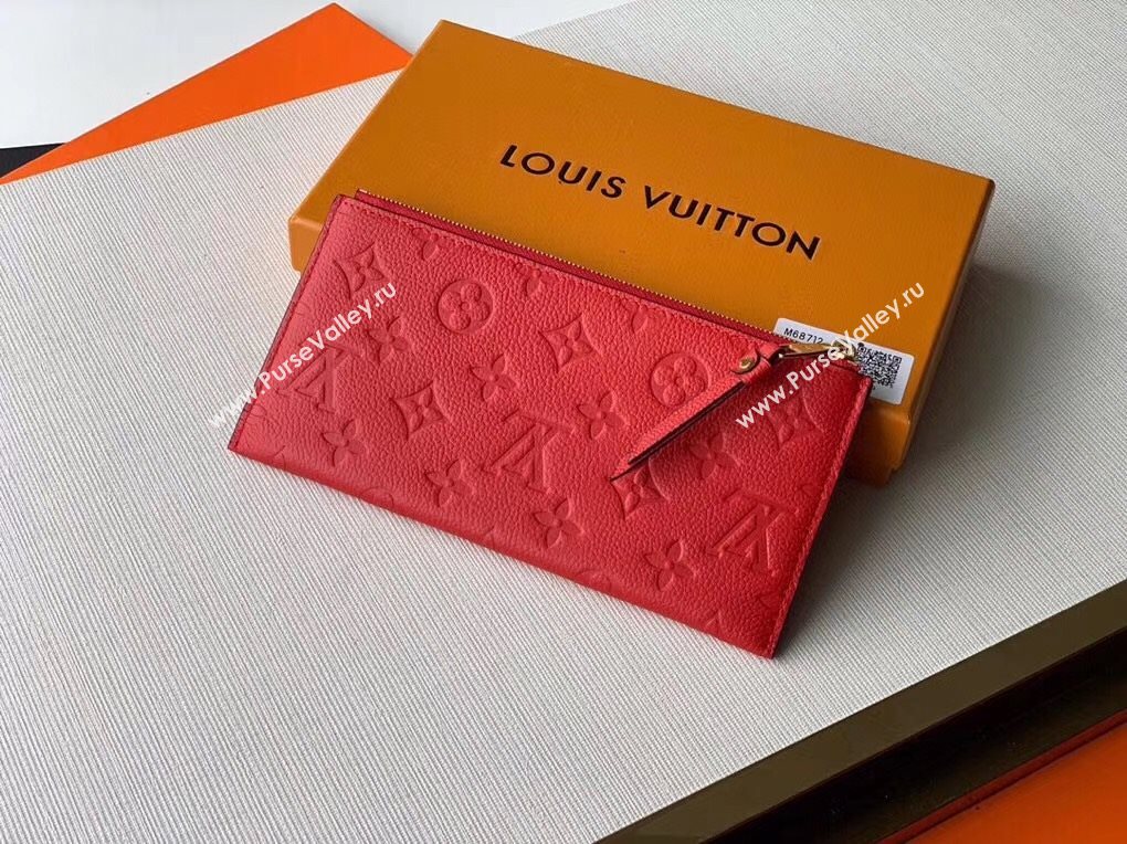 Louis Vuitton Pochette Mélanie BB Pouch in Red Monogram Leather M68712 2020 (KI-20112409)