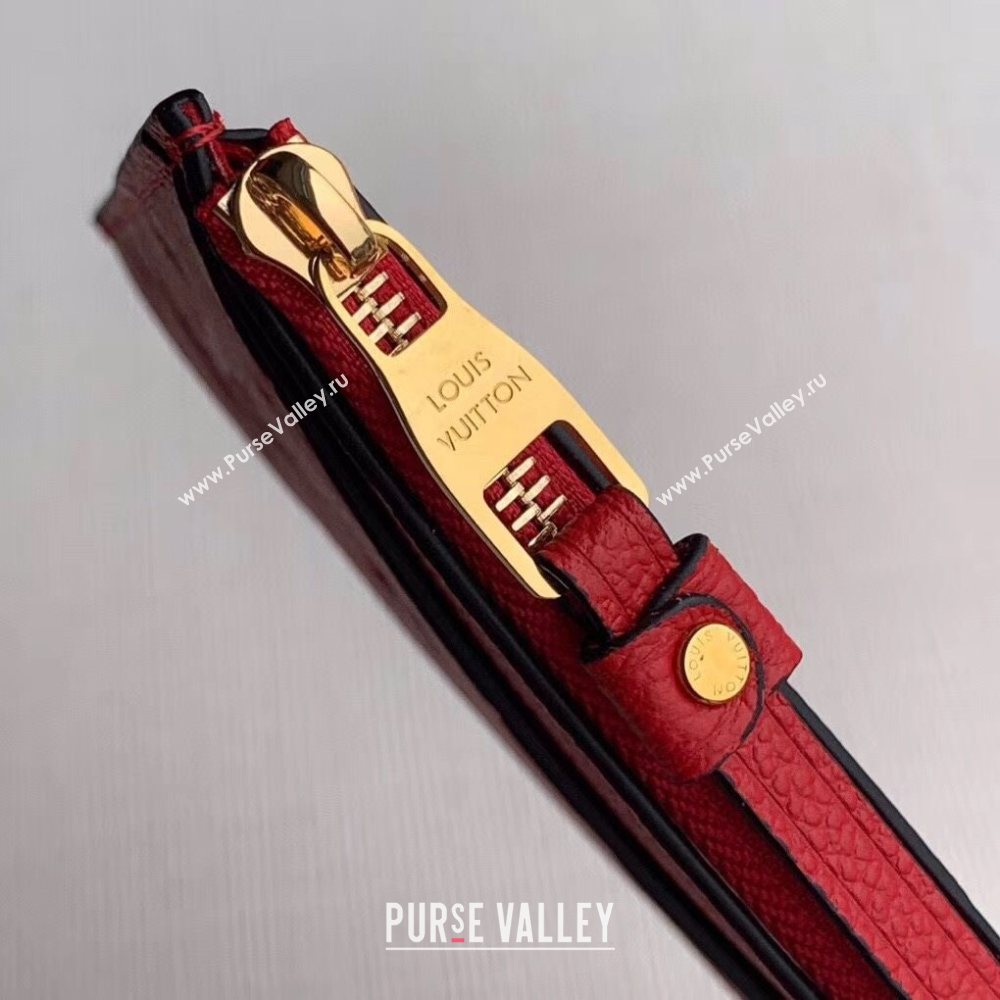 Louis Vuitton Pochette Mélanie BB Pouch in Red Monogram Leather M68712 2020 (KI-20112409)
