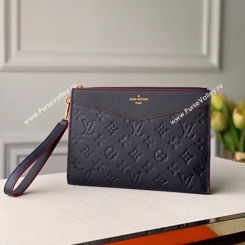 Louis Vuitton Pochette Mélanie MM Pouch in Navy Blue Monogram Leather M68706 2020 (KI-20112412)