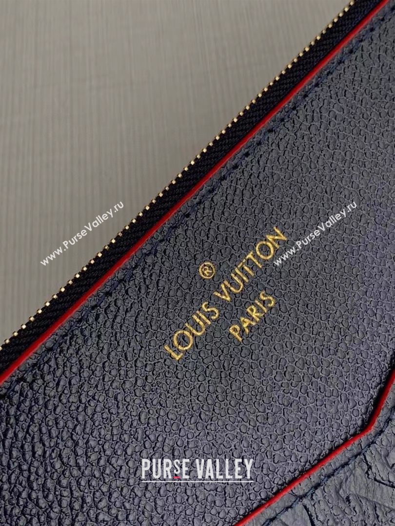 Louis Vuitton Pochette Mélanie MM Pouch in Navy Blue Monogram Leather M68706 2020 (KI-20112412)