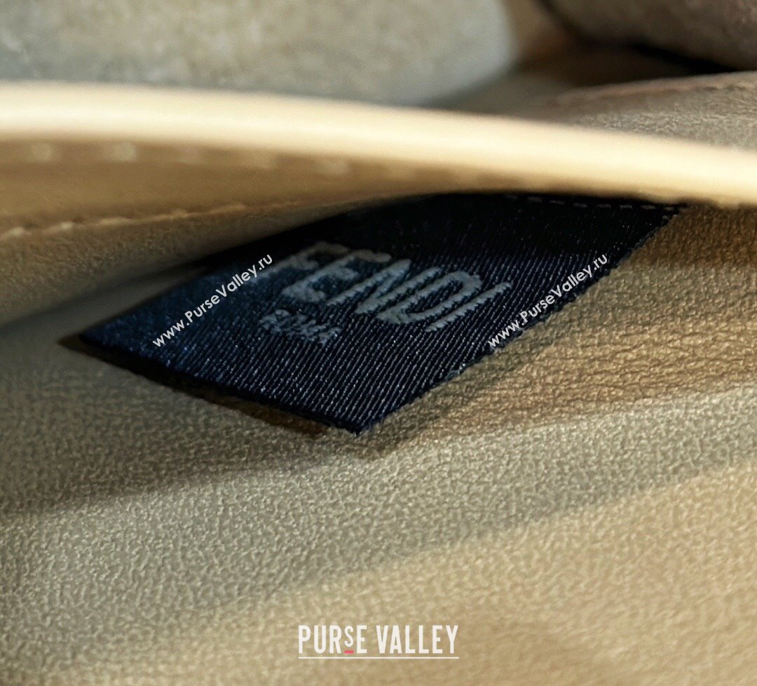 Fendi Peekaboo ISeeU Petite Bag in Camel Interlaced Leather 80138S 2024 Top (CL-24031510)