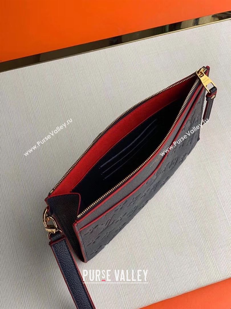 Louis Vuitton Pochette Mélanie MM Pouch in Navy Blue Monogram Leather M68706 2020 (KI-20112412)