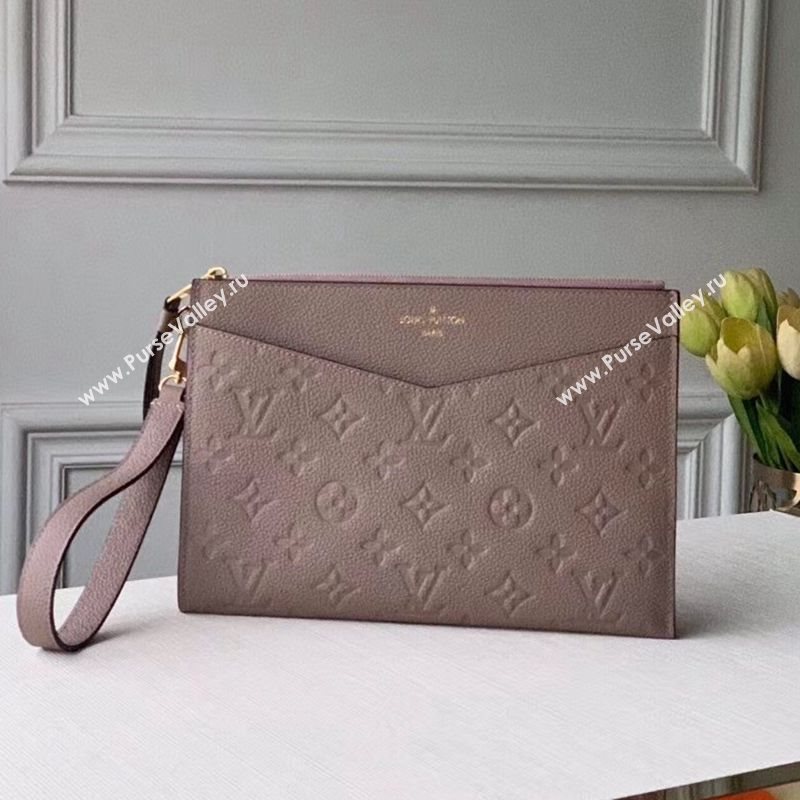 Louis Vuitton Pochette Mélanie MM Pouch in Beige Monogram Leather M68707 2020 (KI-20112411)