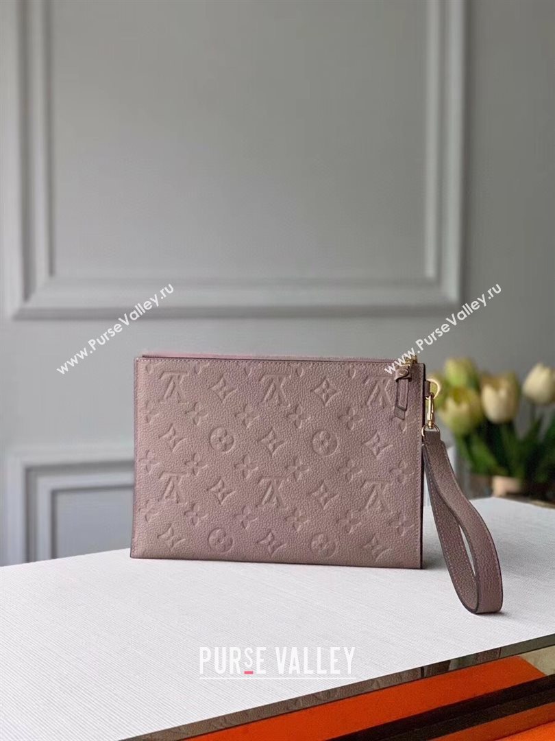 Louis Vuitton Pochette Mélanie MM Pouch in Beige Monogram Leather M68707 2020 (KI-20112411)
