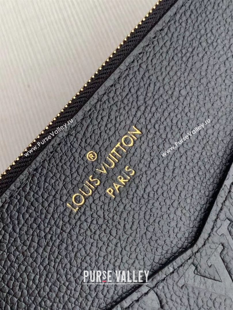 Louis Vuitton Pochette Mélanie MM Pouch in Black Monogram Leather M68705 2020 (KI-20112410)