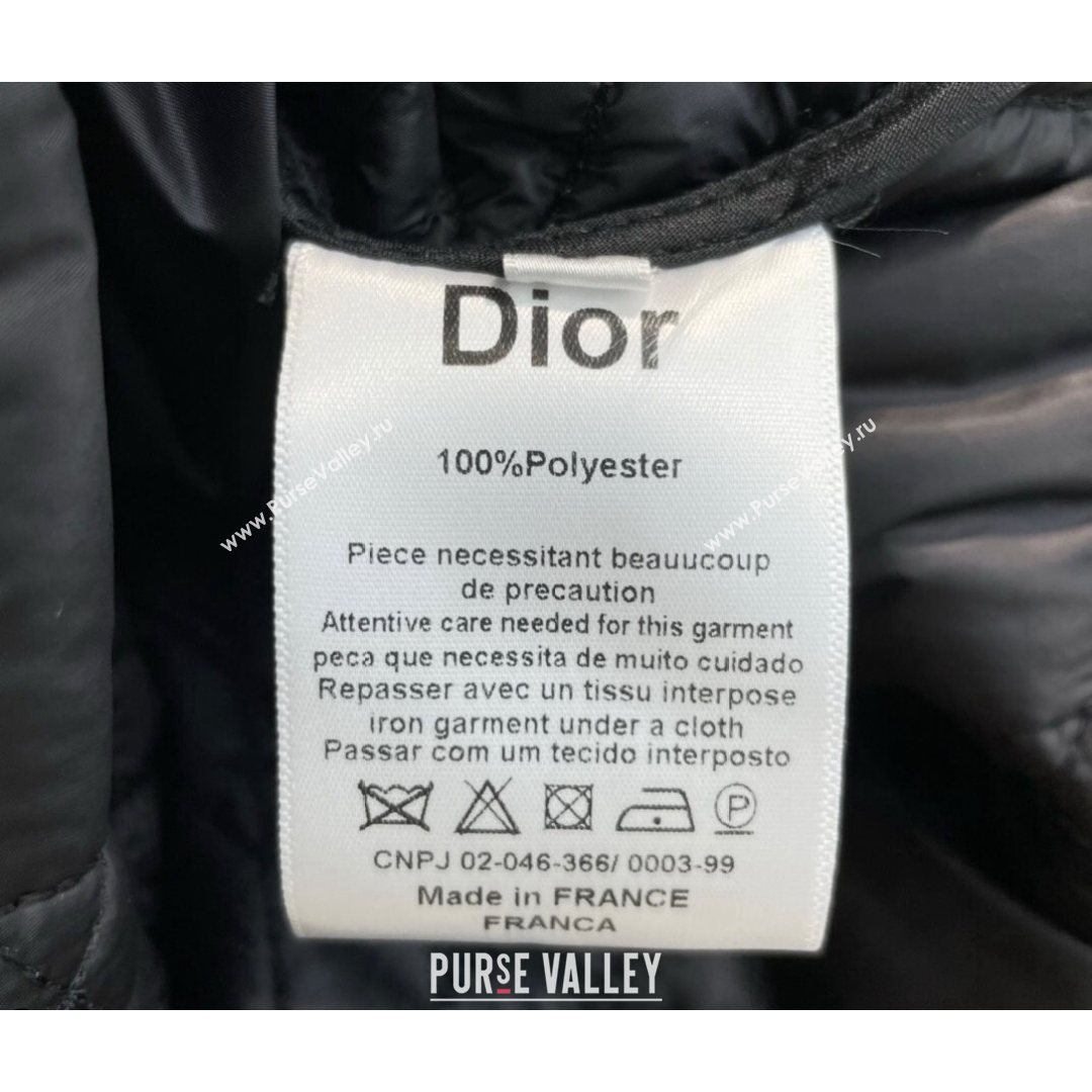 Dior Padded Cannage Long Coat Black 2021 (Q-21082613)