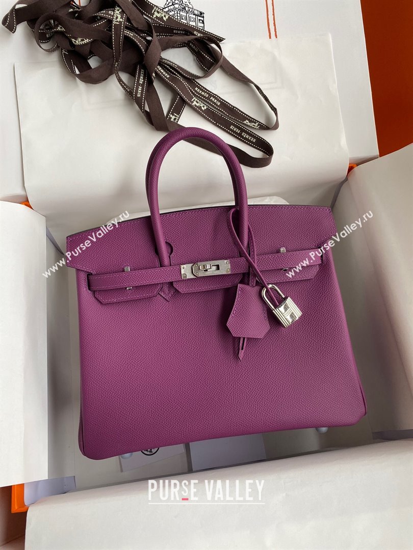 Hermes Birkin 25cm/30cm/35cm Bag in Original Epsom Leather Anemones Purple/Gold 2024 (Full Handmade) (XYA-24062901)