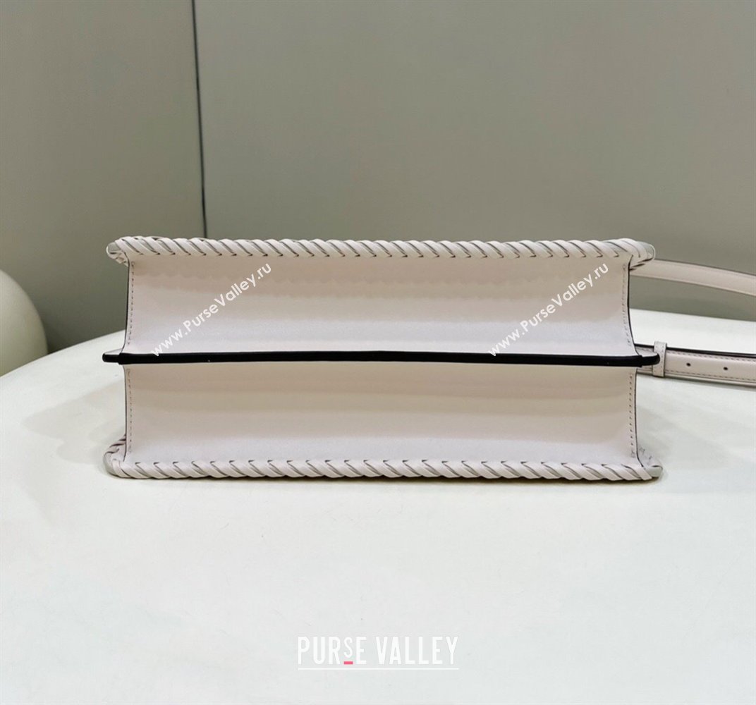 Fendi Peekaboo ISeeU Medium Bag in Beige Interlaced Leather 80138L 2024 Top (CL-24031518)