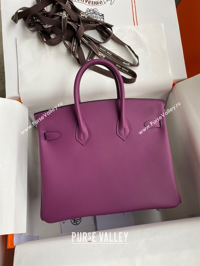 Hermes Birkin 25cm/30cm/35cm Bag in Original Epsom Leather Anemones Purple/Gold 2024 (Full Handmade) (XYA-24062901)