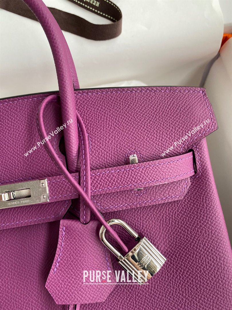 Hermes Birkin 25cm/30cm/35cm Bag in Original Epsom Leather Anemones Purple/Gold 2024 (Full Handmade) (XYA-24062901)