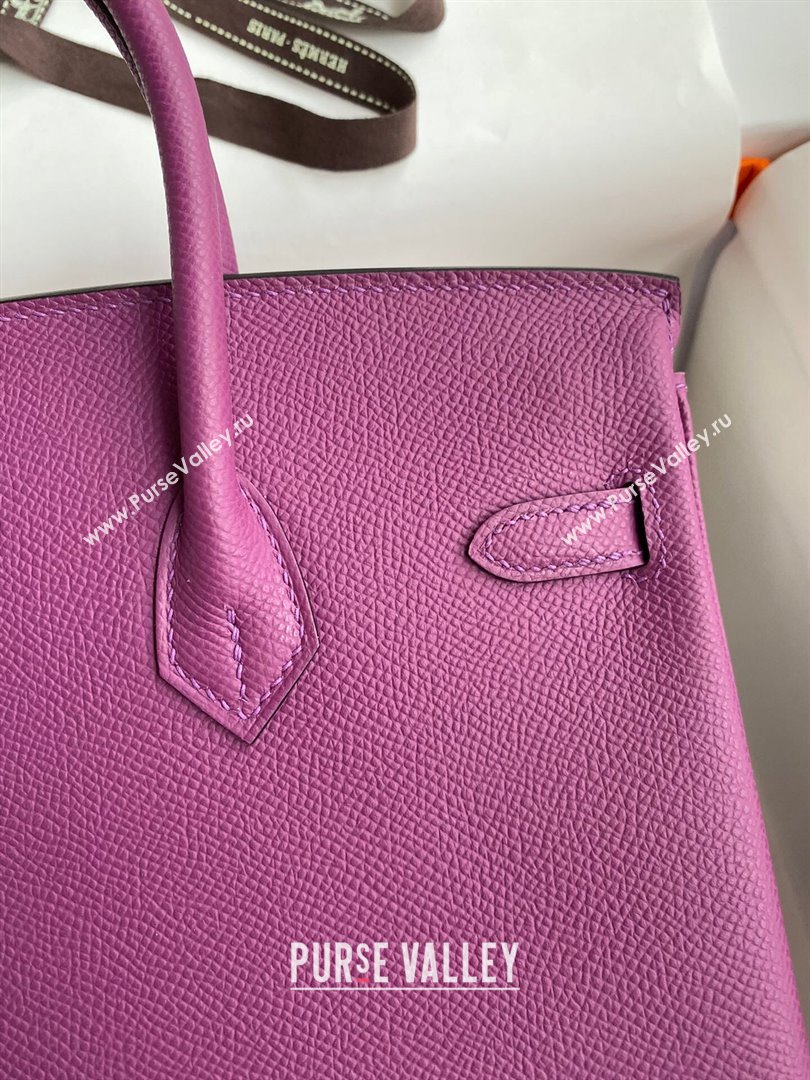 Hermes Birkin 25cm/30cm/35cm Bag in Original Epsom Leather Anemones Purple/Gold 2024 (Full Handmade) (XYA-24062901)