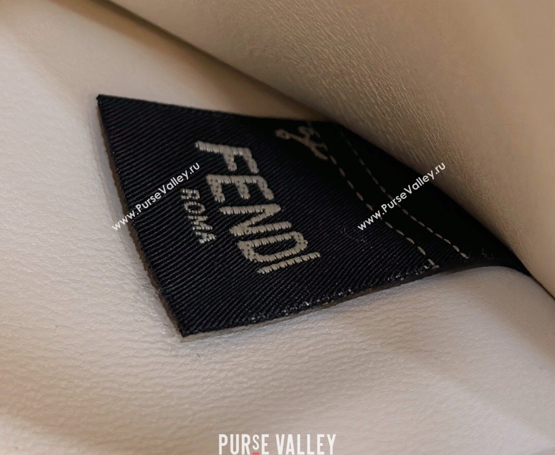 Fendi Peekaboo ISeeU Medium Bag in Beige Interlaced Leather 80138L 2024 Top (CL-24031518)