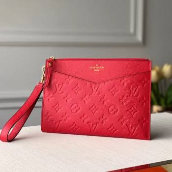 Louis Vuitton Pochette Mélanie MM Pouch in Red Monogram Leather M68705 2020 (KI-20112414)