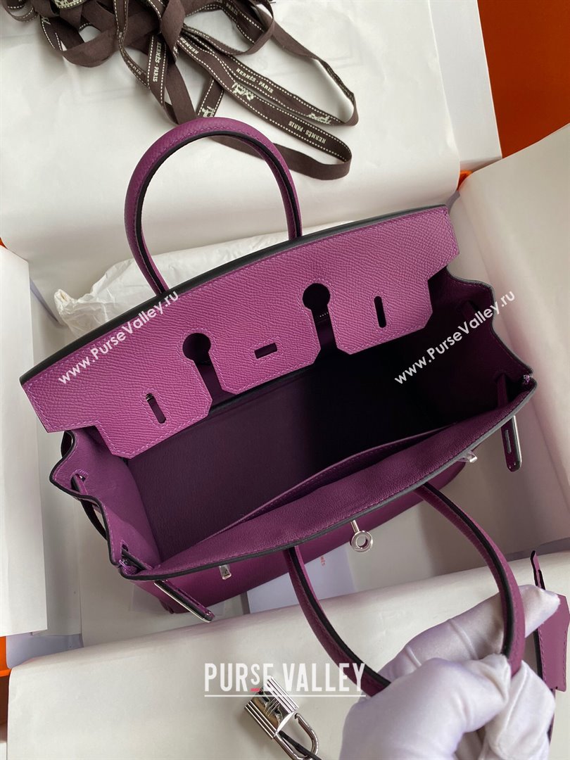 Hermes Birkin 25cm/30cm/35cm Bag in Original Epsom Leather Anemones Purple/Gold 2024 (Full Handmade) (XYA-24062901)