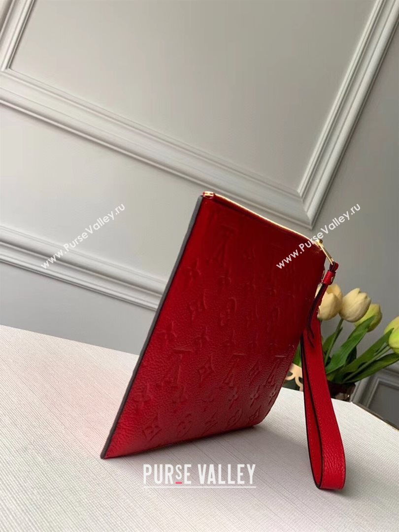 Louis Vuitton Pochette Mélanie MM Pouch in Red Monogram Leather M68705 2020 (KI-20112414)