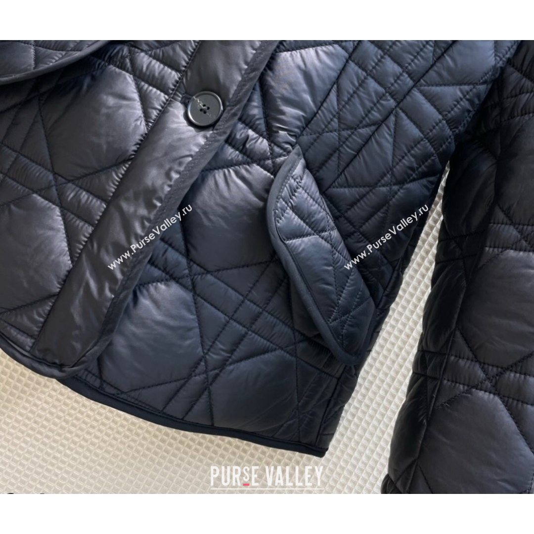 Dior Padded Cannage Short Coat Black 2021 (Q-21082614)