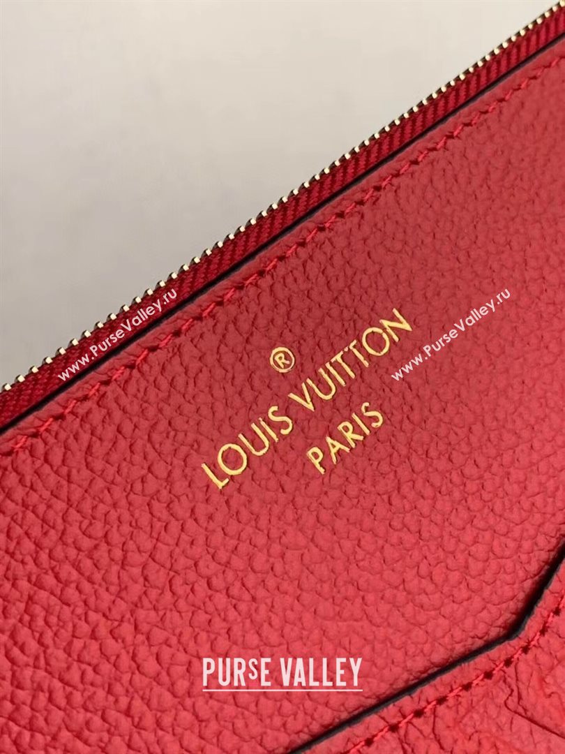 Louis Vuitton Pochette Mélanie MM Pouch in Red Monogram Leather M68705 2020 (KI-20112414)