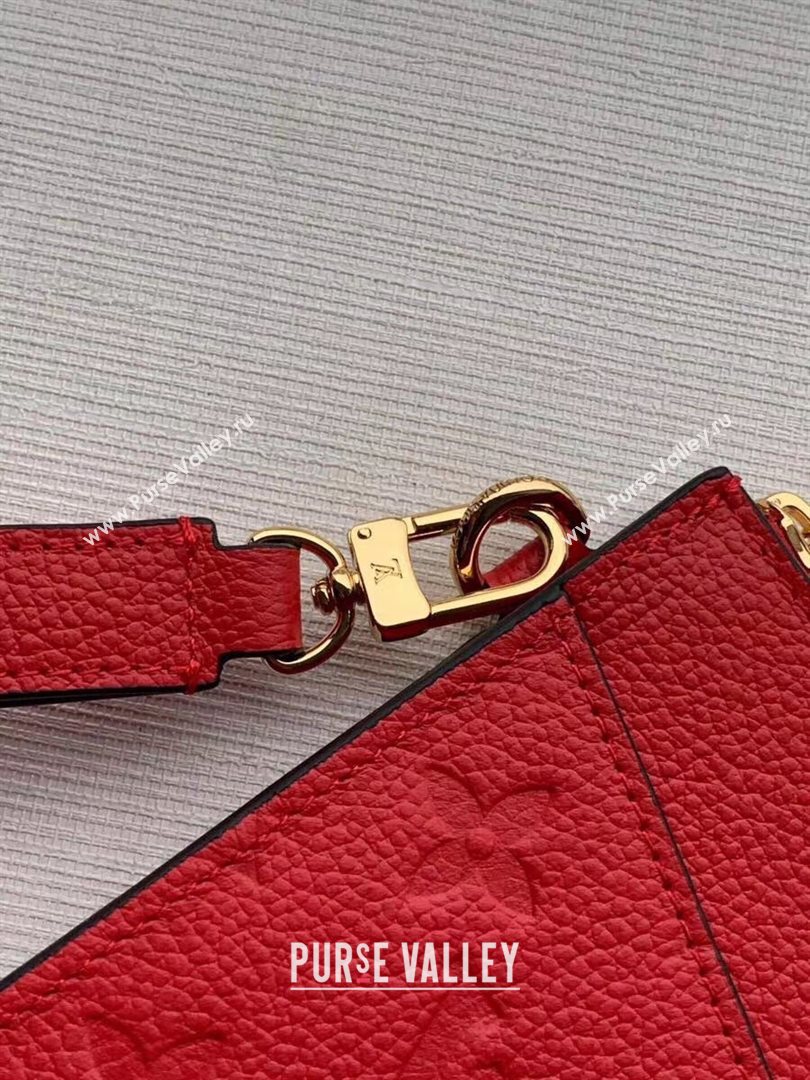 Louis Vuitton Pochette Mélanie MM Pouch in Red Monogram Leather M68705 2020 (KI-20112414)