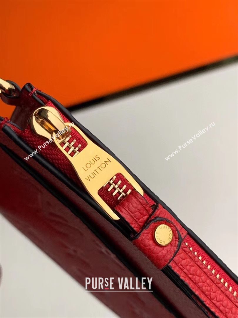 Louis Vuitton Pochette Mélanie MM Pouch in Red Monogram Leather M68705 2020 (KI-20112414)