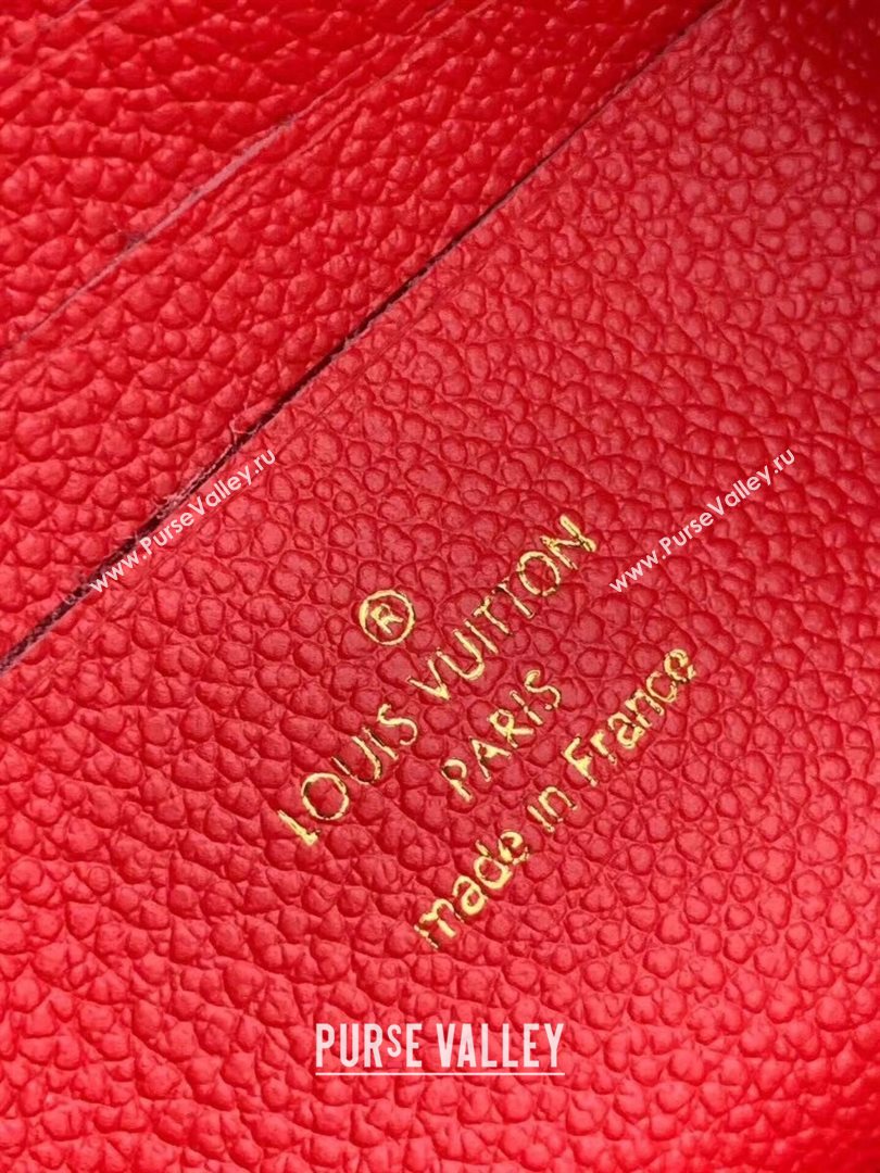 Louis Vuitton Pochette Mélanie MM Pouch in Red Monogram Leather M68705 2020 (KI-20112414)