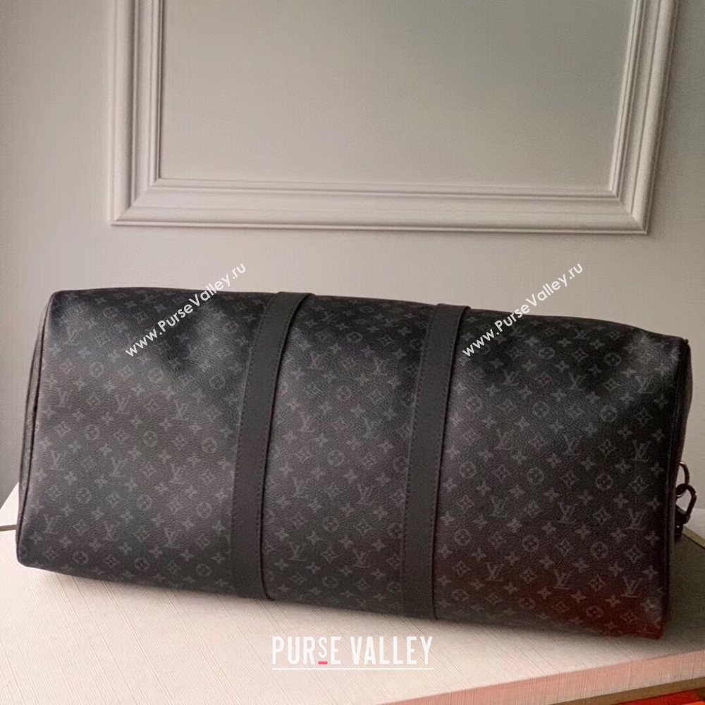 Louis Vuitton Keepall Bandouliere 50 Travel Bag in Black Monogram Canvas M56856 2020 (KI-20112415)