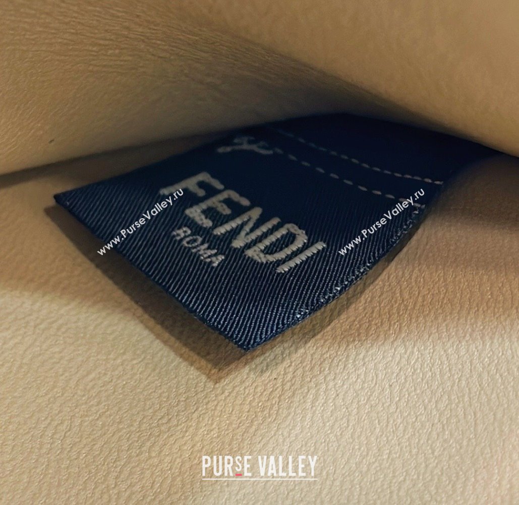 Fendi Peekaboo ISeeU Medium Bag in Camel Interlaced Leather 80138L 2024 Top (CL-24031520)