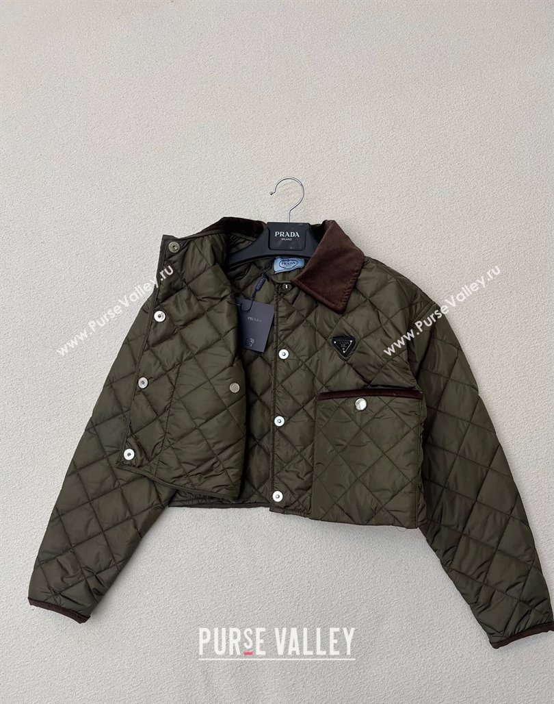 Prada Padded Jacket P112916 Green 2023 (Q-23112916)