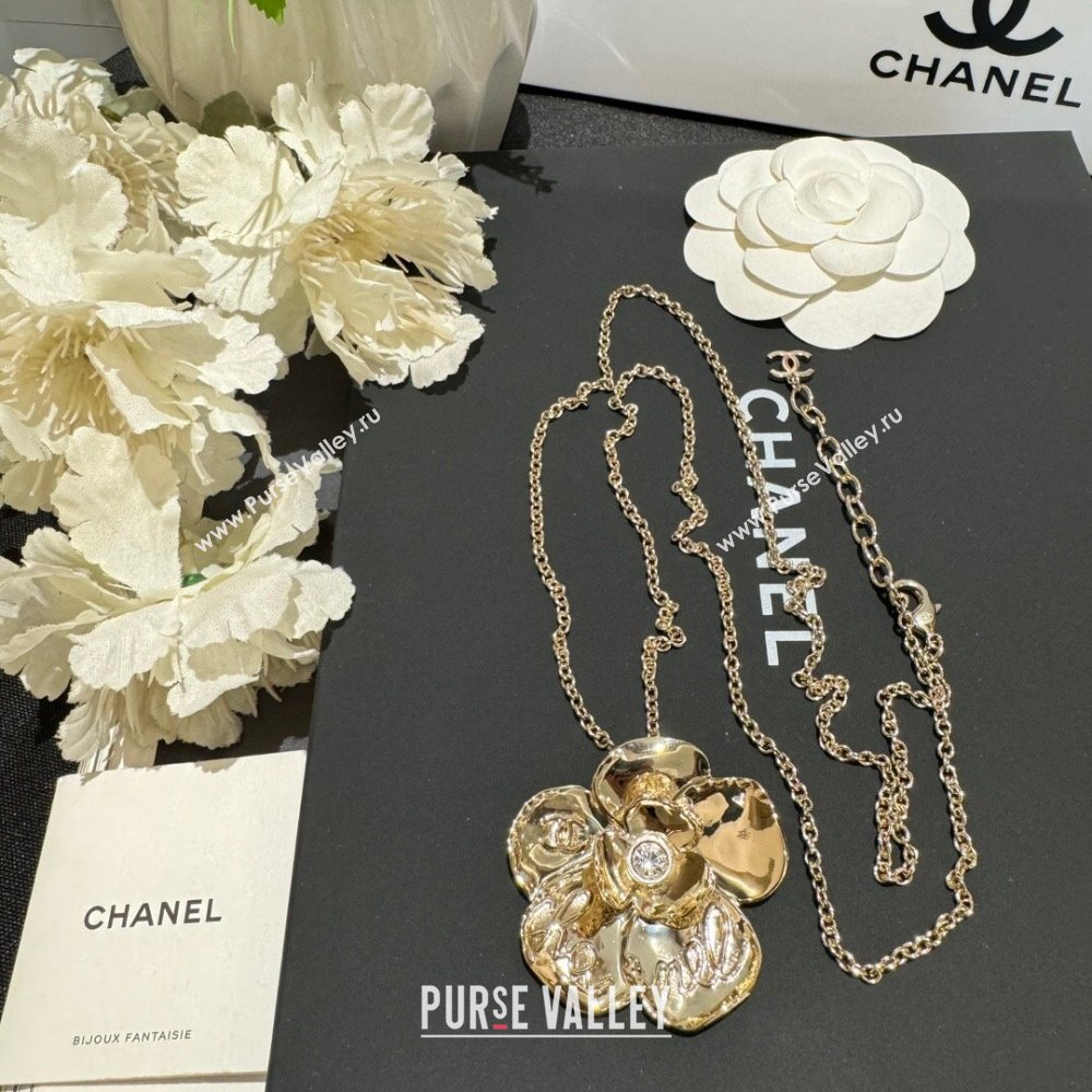 Chanel Camellia Necklace CH101058 Gold 2024 (YF-24101058)