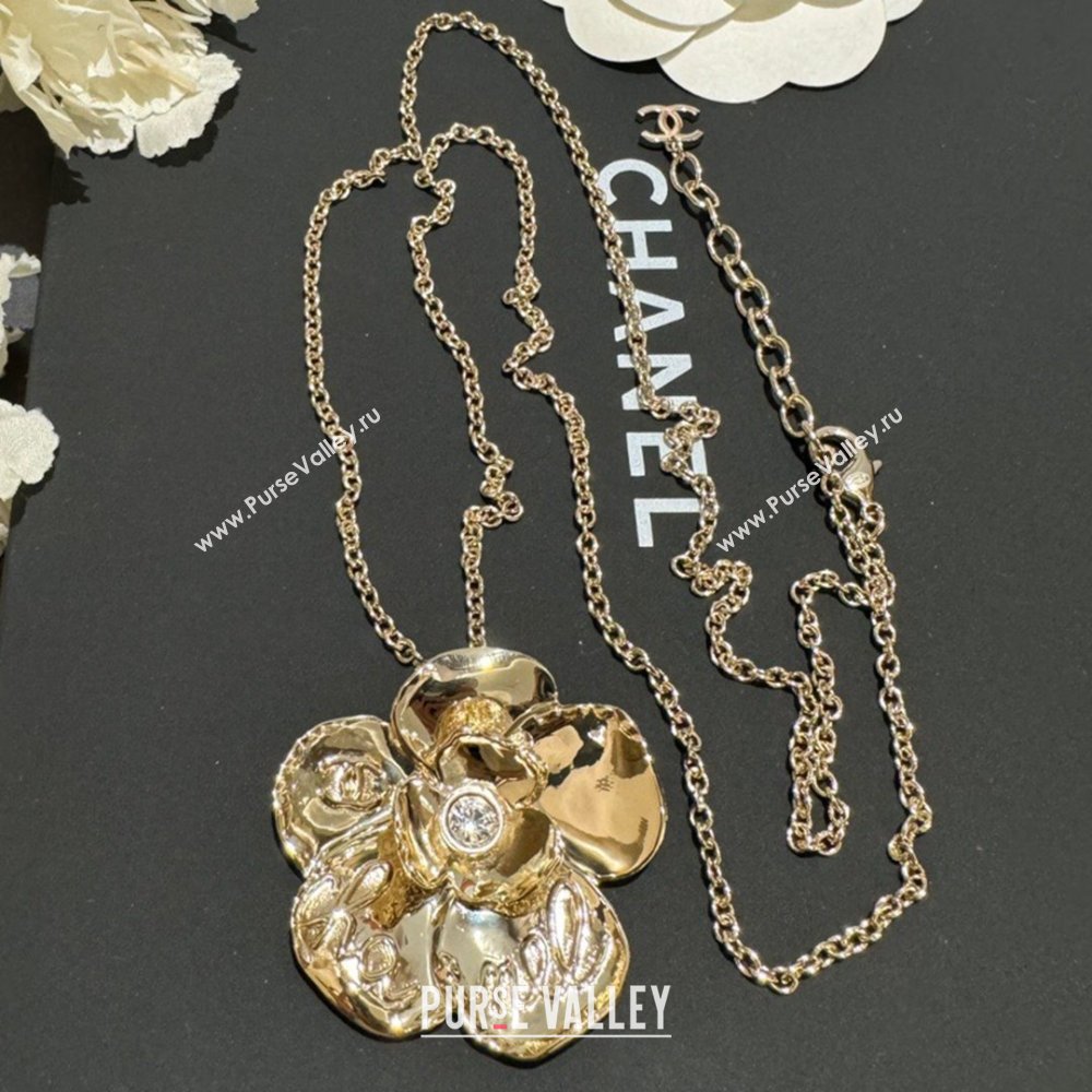 Chanel Camellia Necklace CH101058 Gold 2024 (YF-24101058)