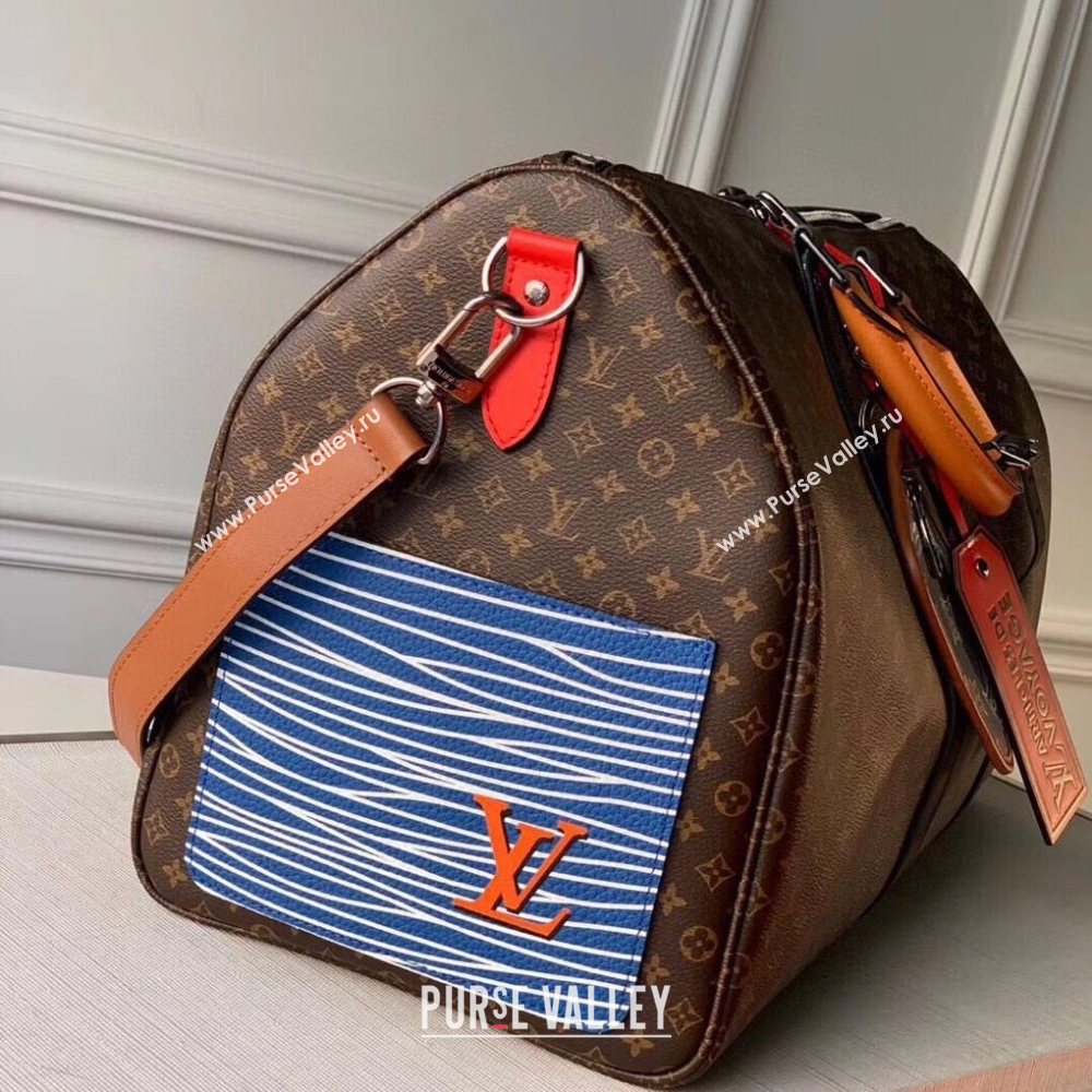 Louis Vuitton Keepall Bandouliere 50 Travel Bag in Brown Monogram Canvas M56856 2020 (KI-20112416)