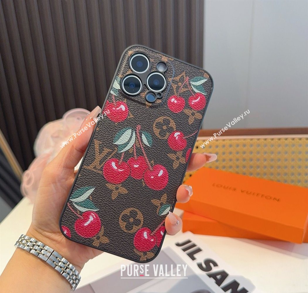 Louis Vuitton Cherry iPhone Holder 2025 0616 (SHI-250616001)